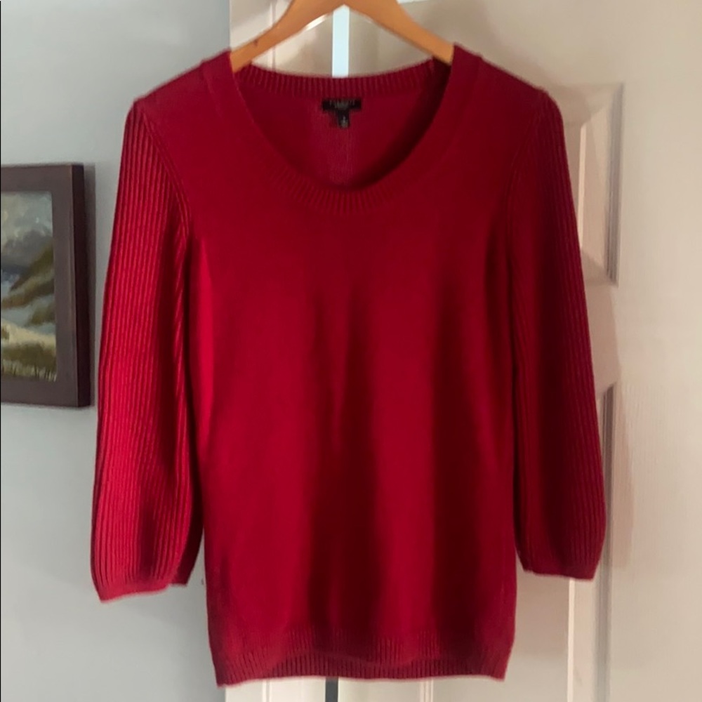 Red Angora Blend Sweater